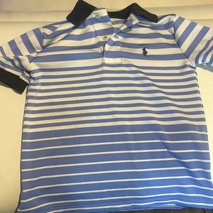 Kids polo collar stripped shirt